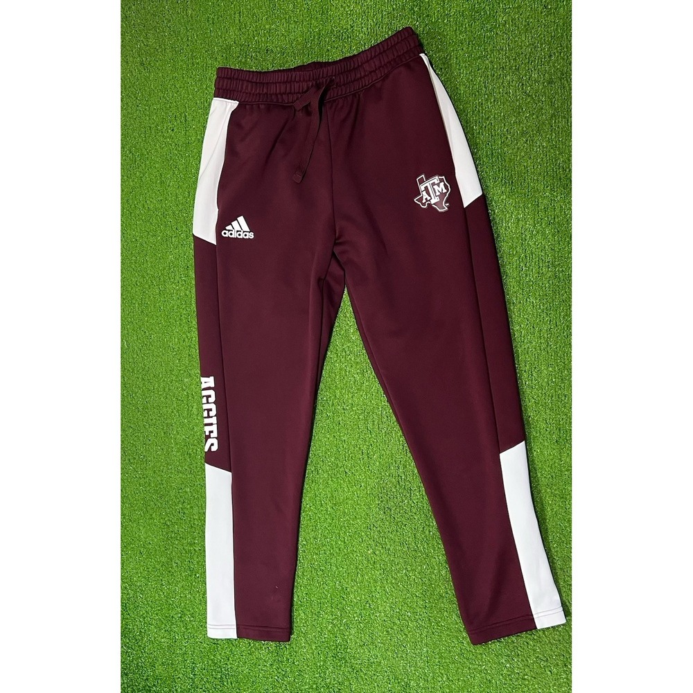 Texas A&M Team Issue Sweatpants Med. Aggie Football Training Gray Ankle Zip